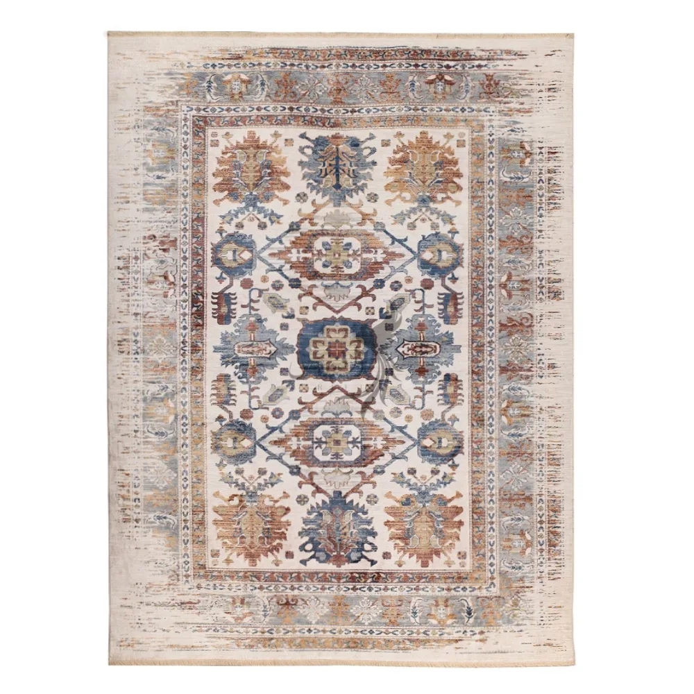 فرش بامبو اکرولیک کرم طرح سلطان آباد کد ۷۳10d